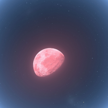 moon in space