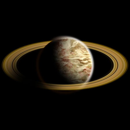planet in spaceの写真素材