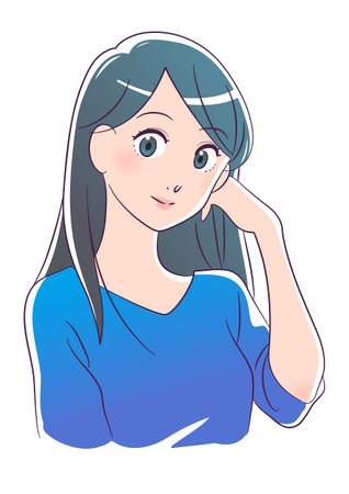 Personal color: Blue-based womenのイラスト素材