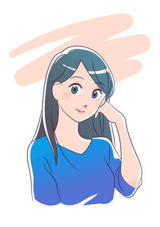 Personal color: Blue-based women (skin color sample available)のイラスト素材