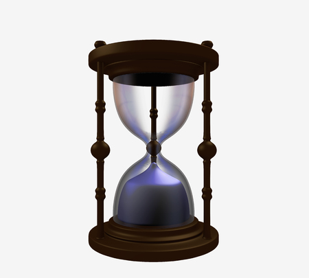 Wooden Hour Glass 3D Render Illustrationの写真素材