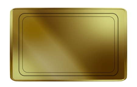 Blank Golden card with relief for engravingの写真素材