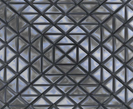 3D Forms and shapes Background with shiny and distorted triangles Coverの写真素材