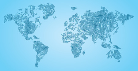 World Map Concept lines EPS 10のイラスト素材