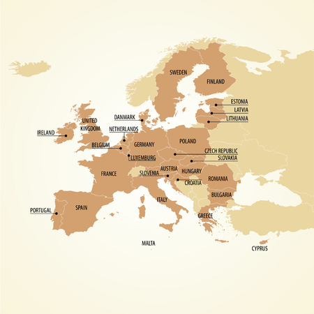 Europe Mapのイラスト素材