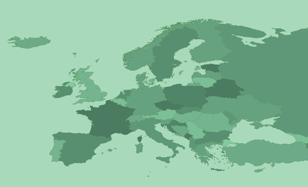 Europe Green Mapの写真素材