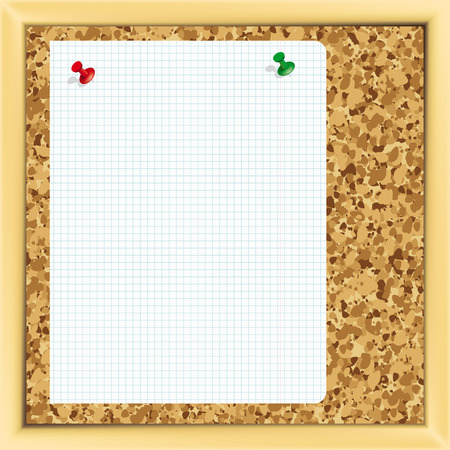  Pins on a cork notice board. - Illustration for your designのイラスト素材