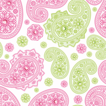 Seamless Background with paisleys.Illustration for your designのイラスト素材