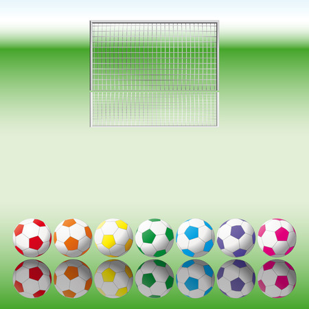 Soccer balls to soccer net.のイラスト素材