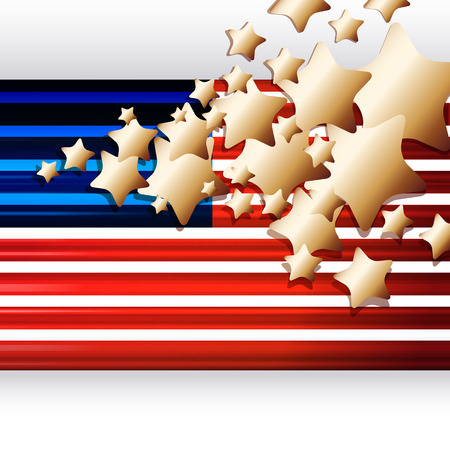American Flag as background for Clip-Art  Illustration for your design.のイラスト素材