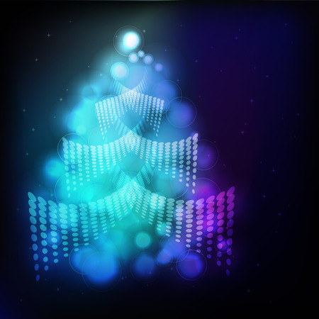 Christmas background with Christmas tree Illustration for your design.のイラスト素材