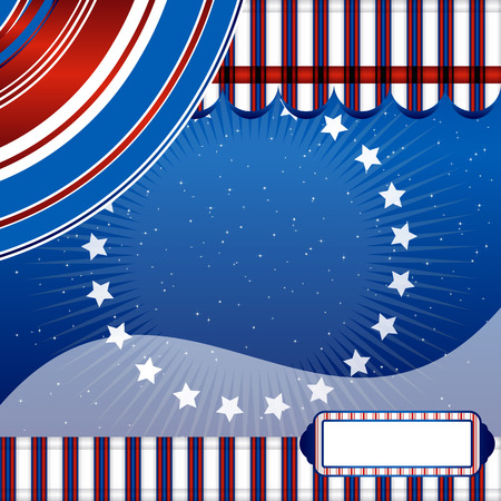 Stars And Stripes - Fourth of July ribbon background. のイラスト素材