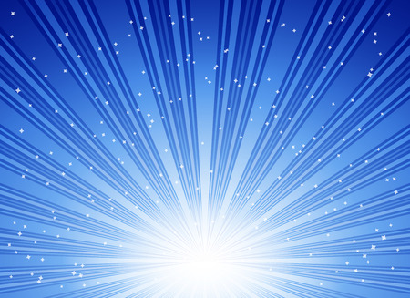 Abstract blue blast of stars のイラスト素材