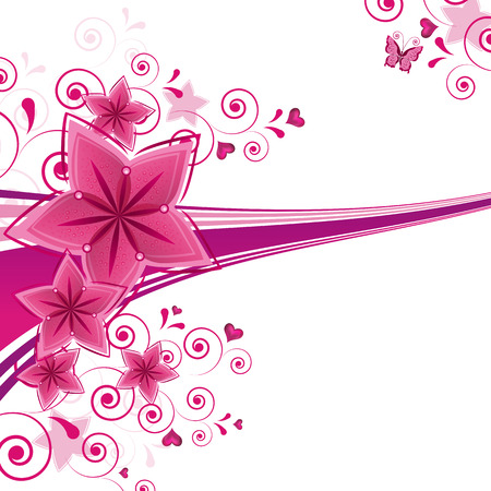 Abstract flowers background with place for your text のイラスト素材