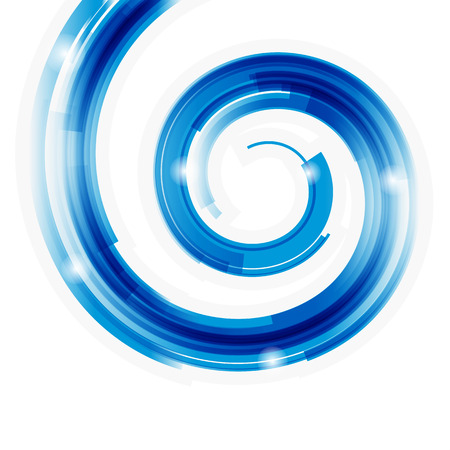 Abstract technology spiral with bokeh background. のイラスト素材