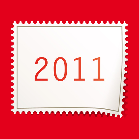 Christmas postage stamps.のイラスト素材