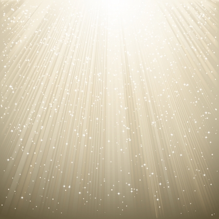 Snow and stars are falling on the background of silver luminous raysのイラスト素材