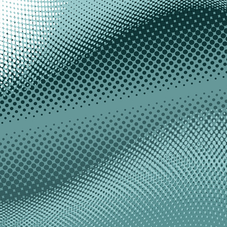 Dark and light turquoise halftone background