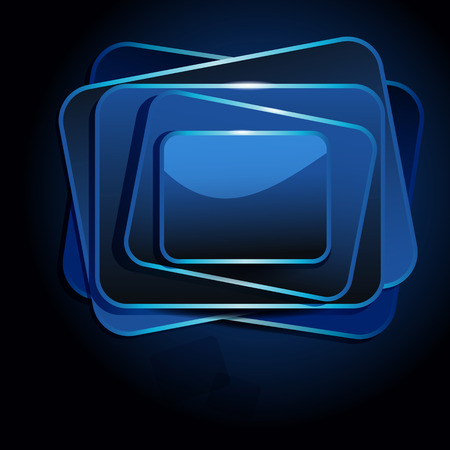 Abstract speech banner on dark background のイラスト素材