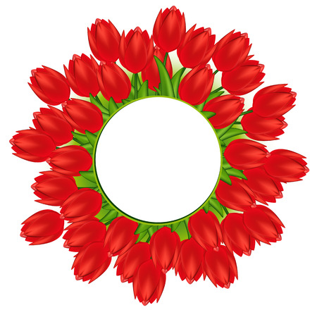 red tulips. Gradient meshes. のイラスト素材