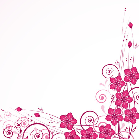 Graceful floral background, Vector.のイラスト素材