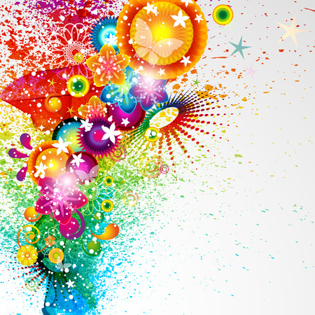 Eps10 Floral design background.のイラスト素材