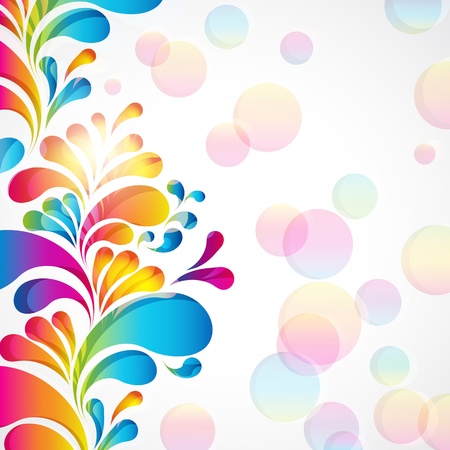 Abstract background with bright teardrop-shaped arches.のイラスト素材