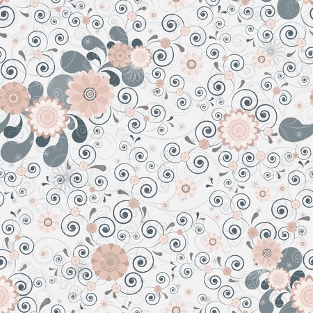 Floral seamless background of elegant colors.のイラスト素材
