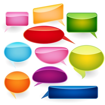 Speech bubbles of traditional and original forms.のイラスト素材