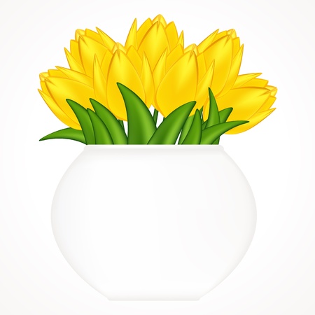 Vector illustration of bright tulips. Gradient meshes.のイラスト素材