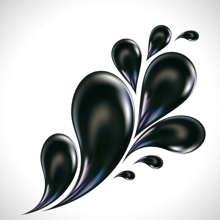 Splash of fuel oil.のイラスト素材