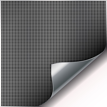 Square cell metal background with curved corner.のイラスト素材