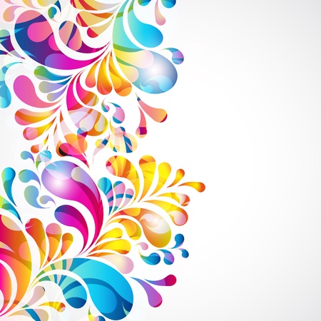 Abstract background with bright teardrop-shaped arches.のイラスト素材