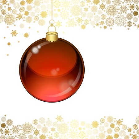Christmas transparent ballのイラスト素材