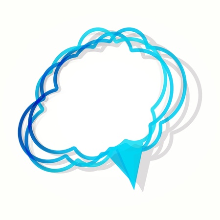 Cloud sticker in the form of an empty frame for your text.のイラスト素材