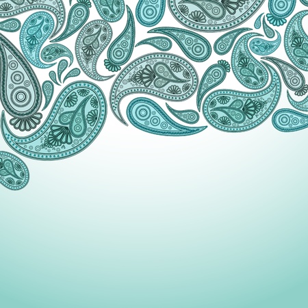 Paisley Oriental decor background. Vector illustration.のイラスト素材