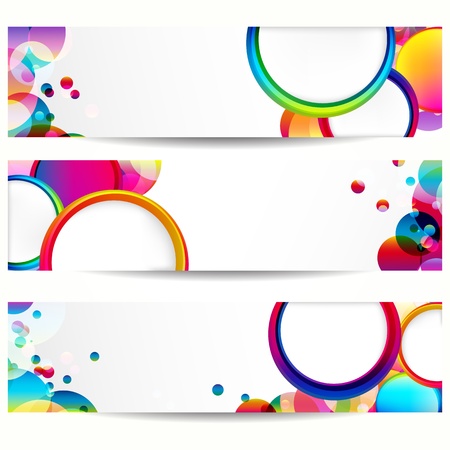 Abstract banner with forms of empty frames.のイラスト素材