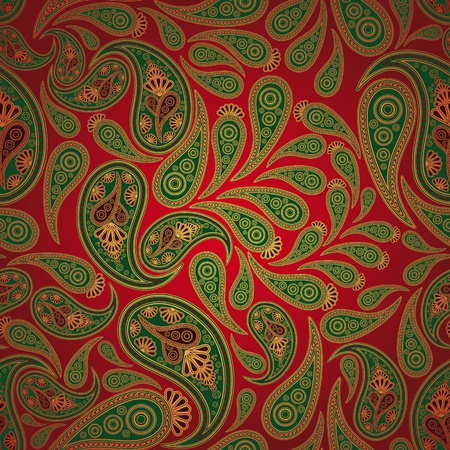 seamless paisley background のイラスト素材