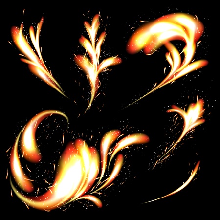 Fire vector set.のイラスト素材