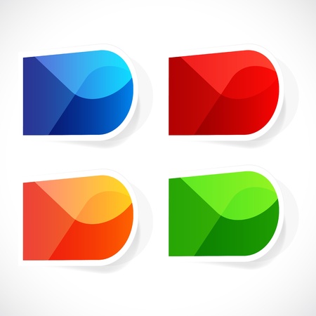 Vector set of bright labels.のイラスト素材