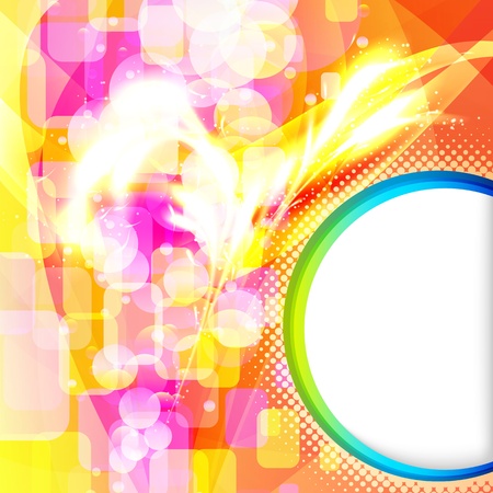 Abstract vector colorful background with forms of empty frames.のイラスト素材