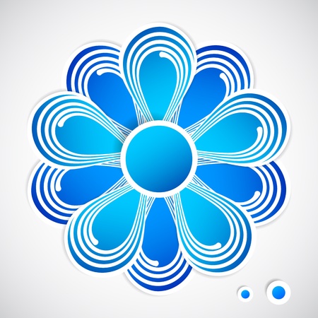 Abstract flower with petals in the form of drops. Vector background.のイラスト素材