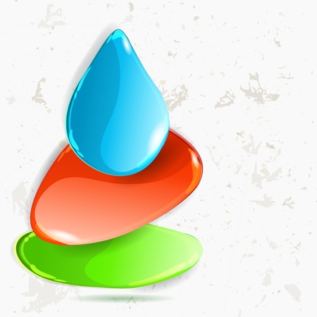 Abstract colorful glass shape vector background のイラスト素材