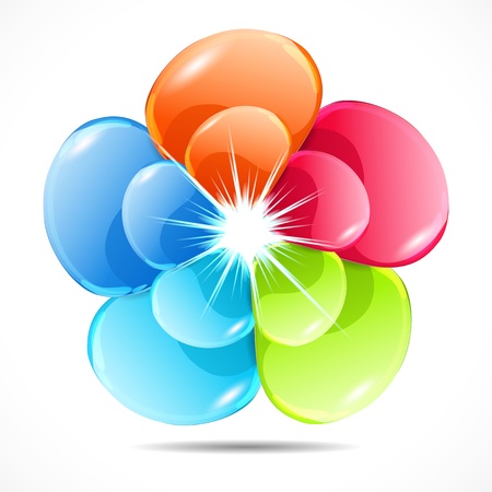 Abstract colorful glass shape vector background のイラスト素材