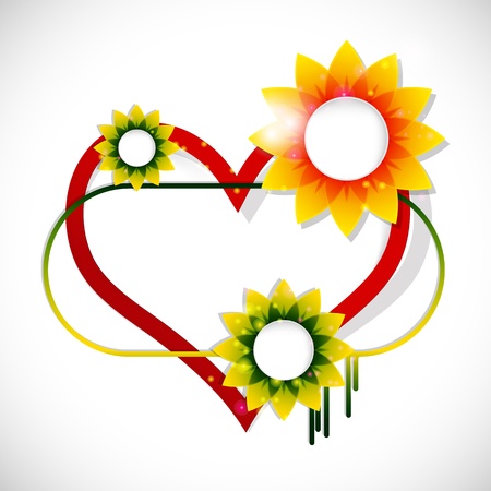 Vector floral banner with forms of empty frames for your web design.のイラスト素材