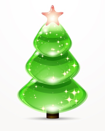 Christmas tree from design elements vector background のイラスト素材