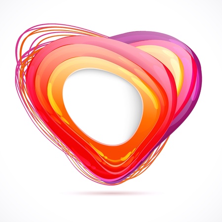Trendy web banner in form of a stylized heart. Abstract vector background.のイラスト素材