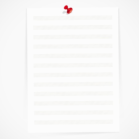 Musical sheet pinned the button. Abstract vector background with space for your text.
のイラスト素材