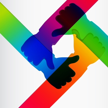 Like and Thumbs Up symbol. Abstract backgroundのイラスト素材