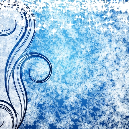 Abstract Christmas background with soft fluffy snow.のイラスト素材